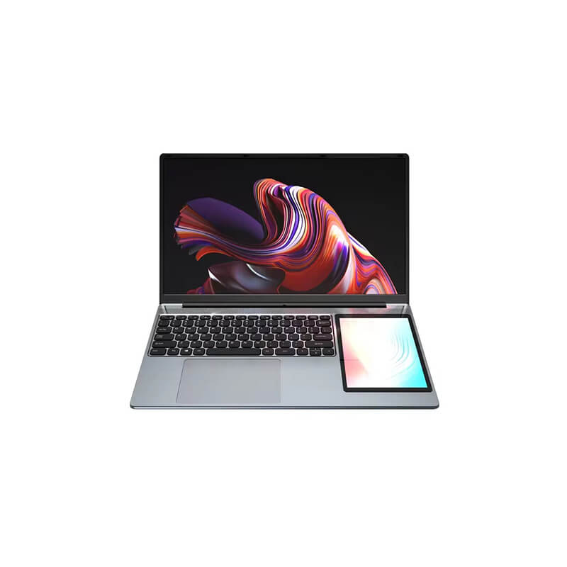 New Dual Screen Laptop 15.6 Inch IPS + 7'' Touch 12th Gen Intel N100 Max 32G DDR4 M.2 2T SSD Slim Office Notebook PC Computer