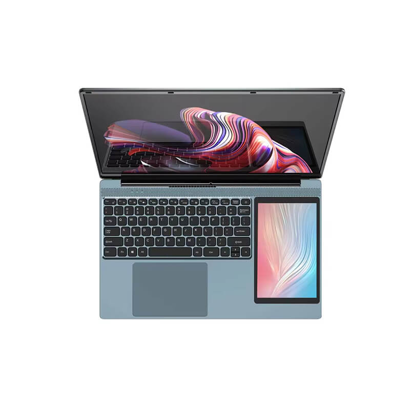 New Dual Screen Laptop 15.6 Inch IPS + 7'' Touch 12th Gen Intel N100 Max 32G DDR4 M.2 2T SSD Slim Office Notebook PC Computer