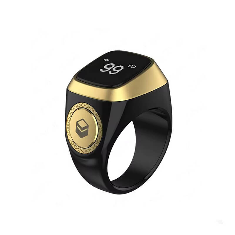 IQibla Smart Zikr Ring Praise Tasbih Tally Electronic Digital Counter for Muslims Prayer Time Vibration Reminder Waterproof