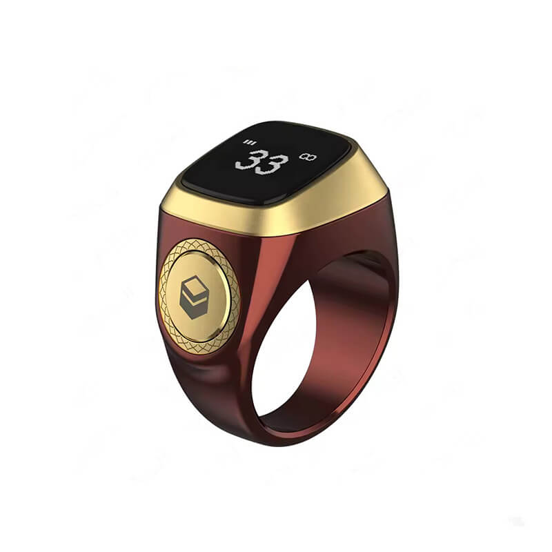 IQibla Smart Zikr Ring Praise Tasbih Tally Electronic Digital Counter for Muslims Prayer Time Vibration Reminder Waterproof